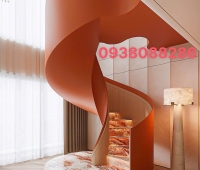 Mẫu cầu thang xoắn đẹp cho nhà cao tầng tại Thủ Đức
