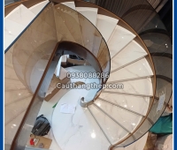 Cầu thang xoắn ốc phong cách châu Âu cho nhà phố tại Tây Ninh