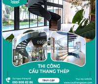 Mẫu cầu thang xoắn đẹp cho căn hộ cao cấp tại Vũng Tàu