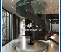 Cầu thang xoắn ốc hiện đại đẹp Sóc Trăng