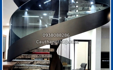 Mẫu cầu thang xoắn ốc đẹp tại Long An