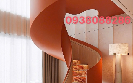 Mẫu cầu thang xoắn đẹp cho nhà cao tầng tại Thủ Đức