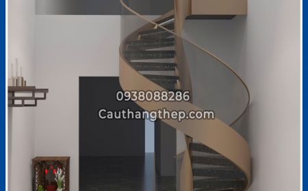 Cầu thang xoắn ốc cho căn hộ Duplex tại TP.HCM