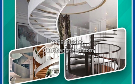Cầu thang xoắn ốc cho căn hộ Bình Dương, TP.HCM